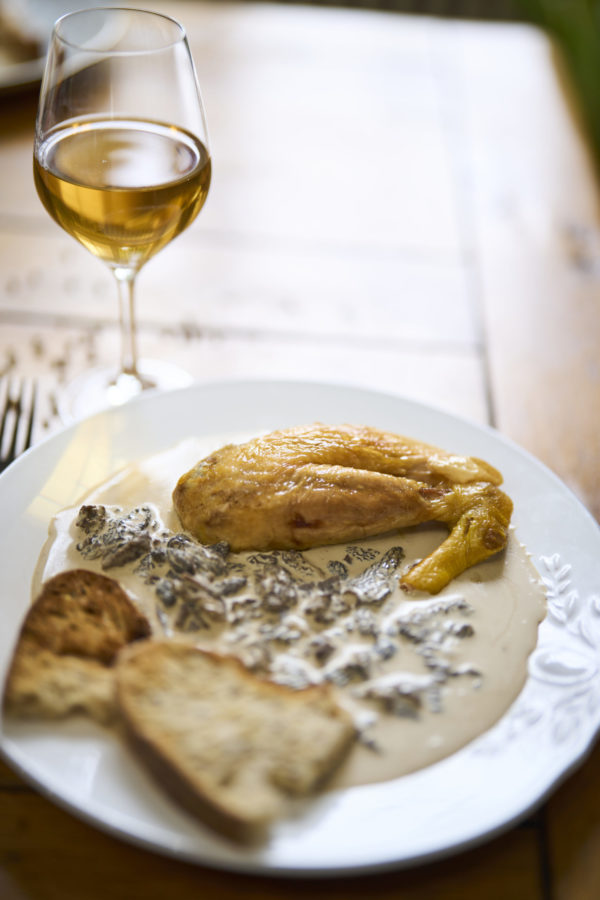 plat poulet fermier aux morilles